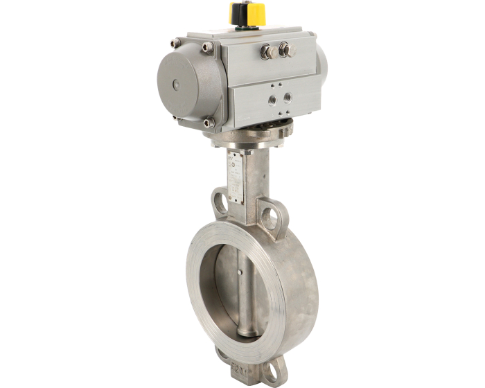 Stainless steel butterfly valve 1112 + RE/RES pneumatic actuator